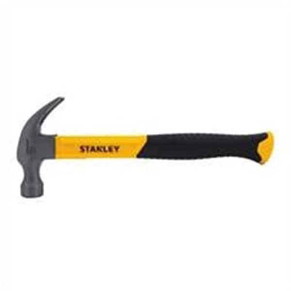 Clean All Fat Max 16 oz Curved Claw Fiberglass Nail Hammer - Yellow & Black CL3291094 - main